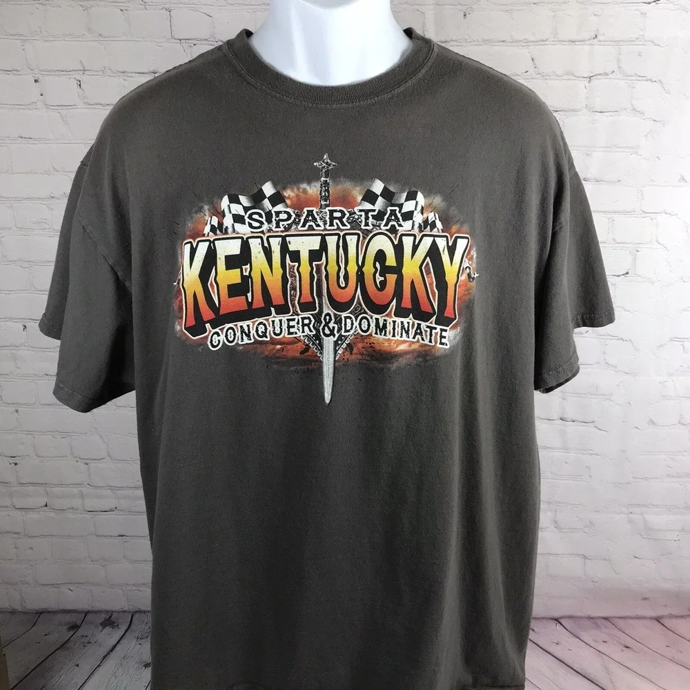 2018 Sparta Kentucky Gladiators of Speed Shirt Men XL Racing Cars Graphic Tee - Picture 4 of 5